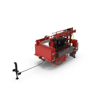 B-51 Mobile Drilling Rig Red PNG & PSD Images
