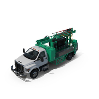 Mobile Drill Truck Mounted Rig Green PNG & PSD Images