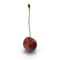 Realistic Cherry With Stem PNG & PSD Images