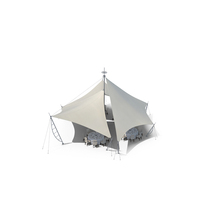 Served Dining Table Under Tent Cover PNG & PSD Images