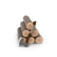 Wooden Logs With Axe PNG & PSD Images
