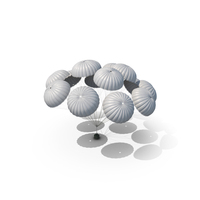 Cluster of Military Parachutes with Cargo PNG & PSD Images