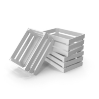 White Wooden Crates PNG & PSD Images