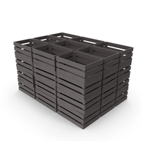 Black Wooden Crates PNG & PSD Images