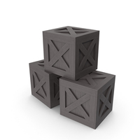 Black Cargo Wooden Crates PNG & PSD Images