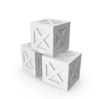 White Cargo Wooden Crates PNG & PSD Images