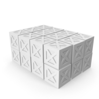 White Cargo Wooden Crates PNG & PSD Images