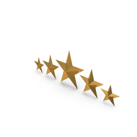 Five Star Rating Stars Icon Gold PNG & PSD Images