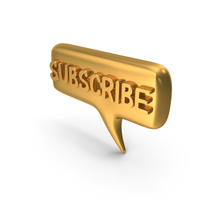 Subscribe Button Icon Gold PNG & PSD Images