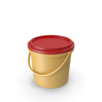 Plastic Bucket Handle Down Red Yellow PNG & PSD Images