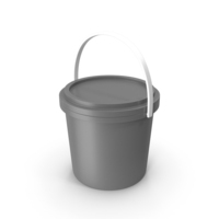 Plastic Bucket Handle Up Gray PNG & PSD Images
