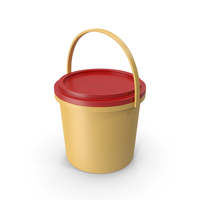 Plastic Bucket Handle Up Red Yellow PNG & PSD Images