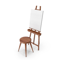 Easel And Stool PNG & PSD Images