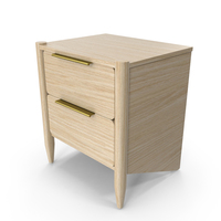 Casa White Oak Wood Nightstand PNG & PSD Images