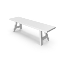 White Wooden Bench PNG & PSD Images