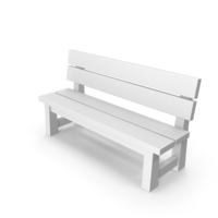 White Wooden Bench PNG & PSD Images