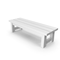 White Wooden Bench PNG & PSD Images