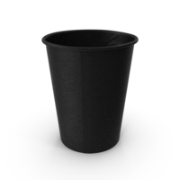Coffee Cup Empty 8oz Takeout Black PNG & PSD Images