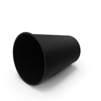 Coffee Cup Empty 12oz Takeout Black PNG & PSD Images