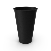 Coffee Cup Empty 16oz Takeout Black PNG & PSD Images