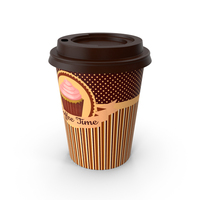 Coffee Cup Empty 8oz Takeout Design with Lid PNG & PSD Images