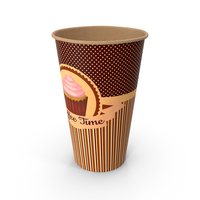 Coffee Cup Empty 16oz Takeout Design PNG & PSD Images