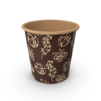 Coffee Cup Empty 4oz Takeout Design PNG & PSD Images