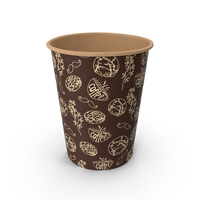 Coffee Cup Empty 8oz Takeout Design PNG & PSD Images