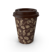 Coffee Cup Empty 12oz Takeout Design with Lid PNG & PSD Images
