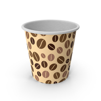 Coffee Cup Empty 4oz Takeout Design PNG & PSD Images