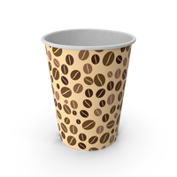 Coffee Cup Empty 8oz Takeout Design PNG & PSD Images