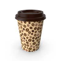 Coffee Cup Empty 12oz Takeout Design with Lid PNG & PSD Images