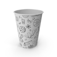 Coffee Cup Empty 12oz Takeout Design PNG & PSD Images