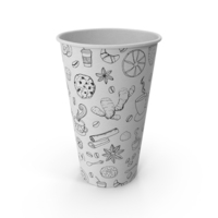 Coffee Cup Empty 16oz Takeout Design PNG & PSD Images