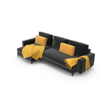 Nuvola Corner Sofa (Black) PNG & PSD Images