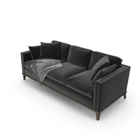 Hudson Vintage Sofa (Black) PNG & PSD Images