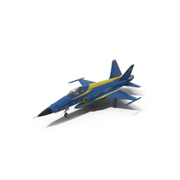Fighter Jet HESA Saeqeh Blue Color with Pilot PNG & PSD Images