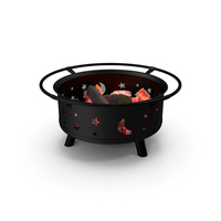 Outdoor Fire Pit with Firewood Open PNG & PSD Images