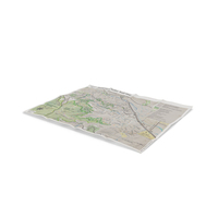 Topographic Trail Map PNG & PSD Images