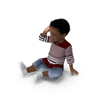 African Baby Boy Light Skin In Summer Outfit Sitting PNG & PSD Images