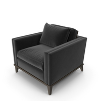 Hudson Vintage Armchair (Black) PNG & PSD Images