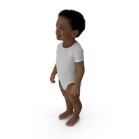 Black Toddler Boy Light Skin In Bodysuit Standing PNG & PSD Images