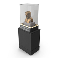 Bronze Bust Of Trump In Museum Stand PNG & PSD Images