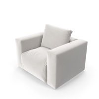 Minimal Armchair (White) PNG & PSD Images