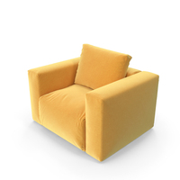 Minimal Armchair (Yellow) PNG & PSD Images
