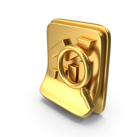 Growth Analysis Gold Icon PNG & PSD Images