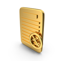 Invalid Document Gold Icon PNG & PSD Images
