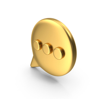 Messaging Bubble Gold Icon PNG & PSD Images