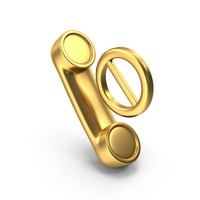 No Phone Calls Gold Icon PNG & PSD Images