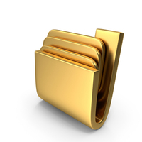 Organized Folder Gold Icon PNG & PSD Images